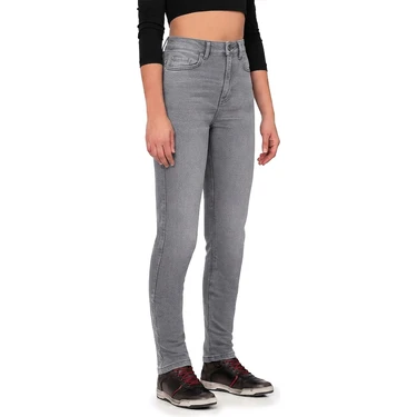 The Biker Jeans Thebikerjeans Lucy Grey Kadın Motosiklet