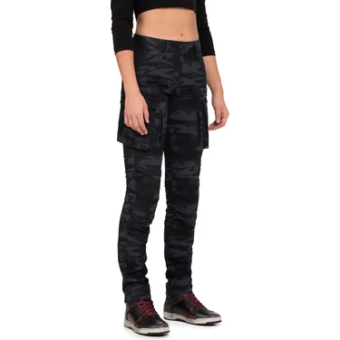 The Biker Jeans Thebikerjeans Truva Cargo Camo Kadın Motor