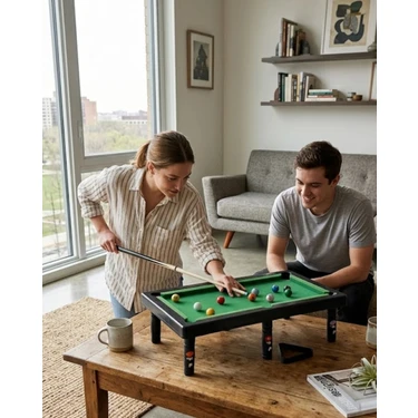 Epilons Mini Bilardo Masası Oyuncak Seti Çocuklar Için Eğlenceli Masa