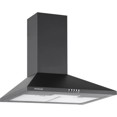 Silverline 2240 60 cm Siyah Davlumbaz Duvar Tipi 3 Kademe Emiş Gücü ve Sessiz Çalışma