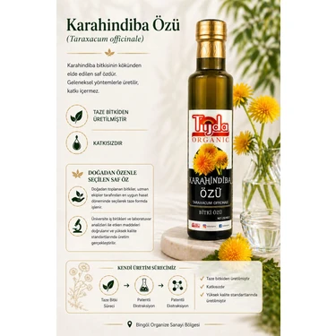 Tijda Karahindiba Otu ve Kökü Özü (Taraxacum Officinale) 250 ml