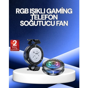 Hsc Bilişim Rgb Işıklı Telefon Soğutucu Fan Cooler Süper Hızlı