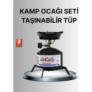 DIE GRUP Kompakt Kamp Ocağı Seti Gaz Tüplü Ayarlanabilir Alevli 400g Hafif Tasarım