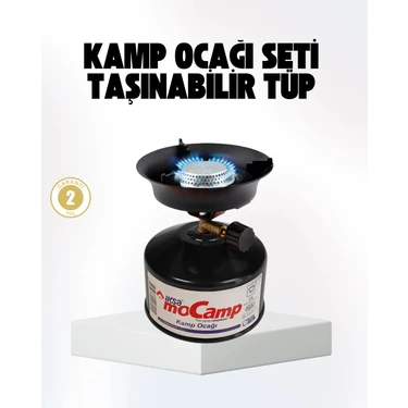 DIE GRUP Outdoor Kamp Ocağı Gazlı Taşınabilir Pişirme Seti Üç Ayaklı Denge Aparatlı