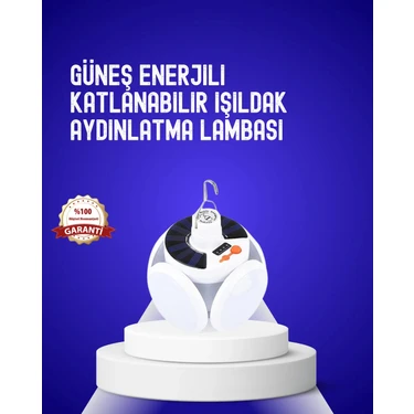 DIE GRUP USB Ve Solar Şarjlı Katlanabilir 5 Taraflı LED Lamba
