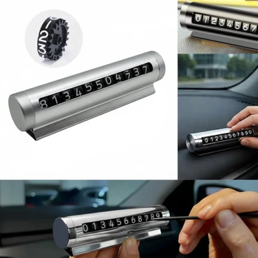 Renas Store Araç Içi Torpido Üstü Çevirmeli Telefon Park Numaratörü Park Tel 10.5x2.7cm