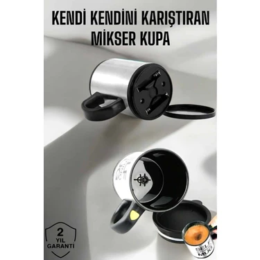 Renas Store Yazılı Mug Kupa Karıştırıcı Özelliği Paslanmaz