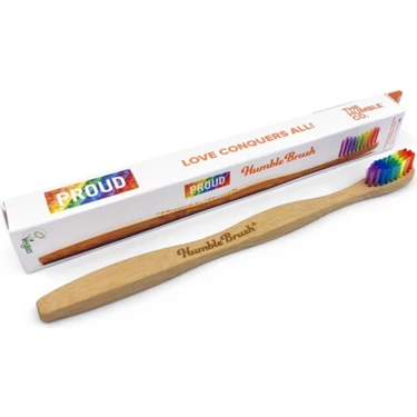 Humble Brush Yumuşak Kıllı Orta Boy Diş Fırçası Rainbow Renkli Tasarım 1