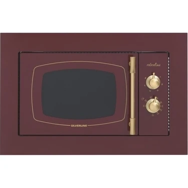 Silverline MW9033R01 23 Lt Rustik Bordo Mikrodalga Fırın 1100 W Güç ve Kolay Kullanım