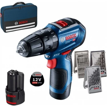 Bosch Gsb 12V-30 Akülü Darbeli Vidalama + 39 Parça