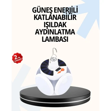 DIE GRUP Katlanabilir 5 Kanatlı Solar LED Bahçe Ve Kamp Lambası