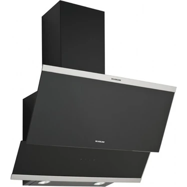 Siyah Silverline 3420 Classy 60 Cm Cam Dekoratif Davlumbaz Duvar Tipi Yüksek Emiş Gücü ile Sessiz