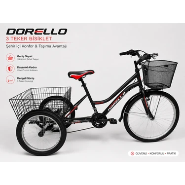 Dorello 3 Tekerlekli Kargo Bisikleti – Yük Taşıma Için Güçlü ve