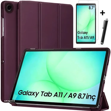 M.TK Moveteck Samsung Galaxy Tab A11/A9 8.7 Inç Tablet Kılıfı Akıllı Smart Uyku Modlu Standlı Kapak