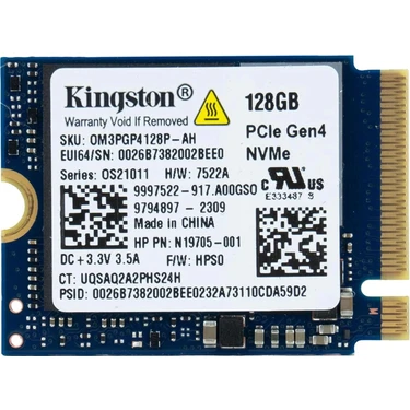 Kingston M.2 (2230) Gen4 128GB SSD NVMe Bağlantı Tipi ile Fiyatı