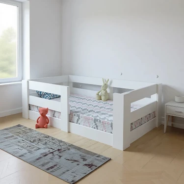 Ninnimo MY19 70X130-1 70X130 Beyaz MDF Montessori Karyola Fiyatı