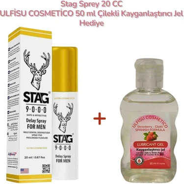 ULFİSU COSMETİCO Ulfisu Cosmetico Çilekli Kayganlaştirıcı Jel 50 ml - Stag Geçıktiricı Sprey