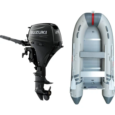 Marinport 3.70 Ahşap Taban Şişme Bot + Suzuki 20 Hp Deniz
