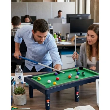 TKÇ Oyuncak Bilardo Masası Seti Çocuklar Için Eğlence ve Beceri