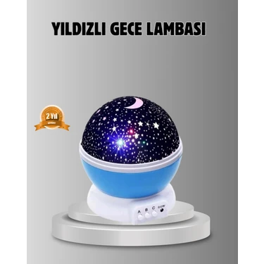 Azrlya Çocuk Gece Lambası 6 Modlu Renkli LED Enerji Tasarruflu Masal Işığı -
