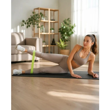 İlkyaz Fashion Spor Egzersiz Direnç Bandı Yoga Pilates ve Fitness Antrenman