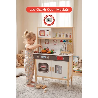 Rozitoys Ahşap Oyuncak Mutfak 2-4 Yaş Kız Çocuklar İçin Led Fiyatı