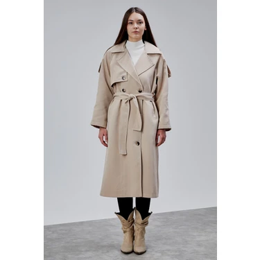 Bolivente Kadın Oversize Astarlı Uzun