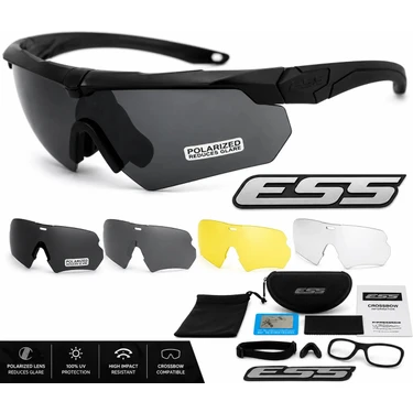 ESS Crossbow セット ESS CROSSBOW 4 Lensli Polarize Taktik Gözlük Seti Airsoft Fiyatı