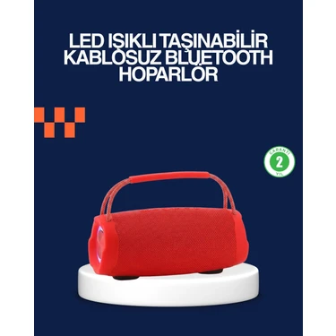 Uravas Store Derin Baslı Çift Hoparlörlü Taşınabilir Kablosuz