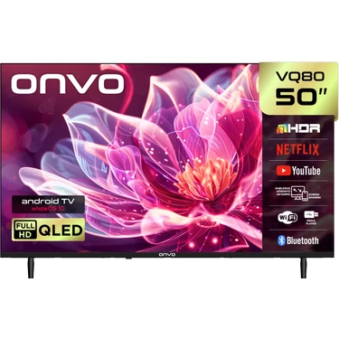 Onvo 50VQ80F2FA 50'' 127 Ekran Uydu Alıcılı Full HD WhaleOS QLED