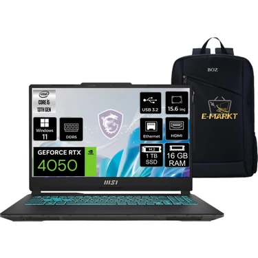 MSI Msı Cyborg 15 A13VE-2268XTRNN Intel Core I5 13420H 16GB 1tb SSD RTX4050 Windows 11 Pro 15.6"