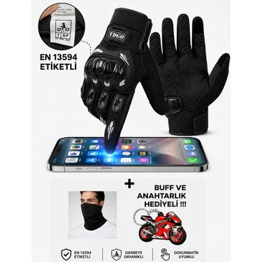 Edelvays Shop 3 Mevsim Korumalı Motosiklet Eldiveni EN13594 Sertifikalı Yasaya