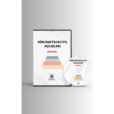 Kuant Akademi Gün / Hafta / Ay / Yıl Açılışları İndikatörü Borsa, Yatirim, Kripto, Trade,