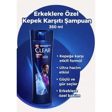 Uravas Store Erkeklere Özel Kepek Karşıtı Şampuan Ultra Hacim Etkili Güçlü Saç Derisi Temizliği 350