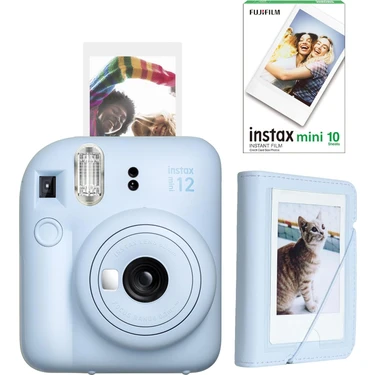 Mabeyn Mini 12 Mavi Fotoğraf Makinesi-10'lu Film ve Mini Albüm