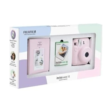 Mabeyn Mini 12 Pembe Fotoğraf Makinesi 10'lu Film ve Pvc Albüm Bundle