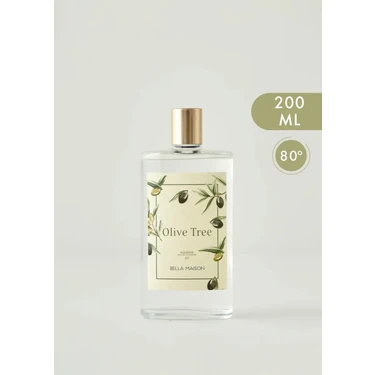 Bella Maison Zeytin Çiçeği Kokulu 80 Derece Kolonya 200 ml Cam Şişe – Özel Günler ve Hediyelik