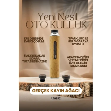 Taşınabilir Sigara Küllüğü Araç Küllük Araç Içi Mini Sigara Tutucu Ahşap Kül