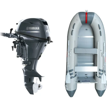 Marinport 4.30 Ahşap Taban Şişme Bot + Yamaha 15 Hp Deniz