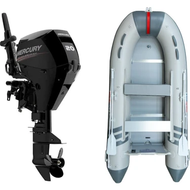 Marinport 4.30 Ahşap Taban Şişme Bot + Mercury 20 Hp Deniz