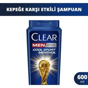 Clear Men Kepeğe Karşı Etkili Şampuan Cool Sport Menthol 600
