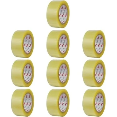 Assess Store 10 Adet Onestar Koli Bandı 45 mm x 100 mt Şeffaf Güçlü Yapışkanlı Kopmayan