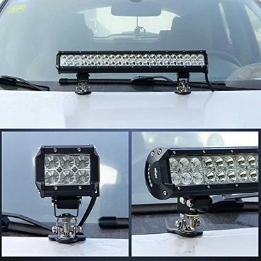 Assess Store LED Işık Çubuğu Montaj Braketi 2 Adet Evrensel Ayarlanabilir Sütun Hood Çalışma