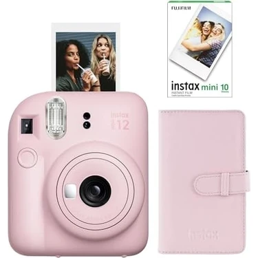 Assess Store Mini 12 Pembe Fotoğraf Makinesi-10'lu Film ve Laporta Albüm
