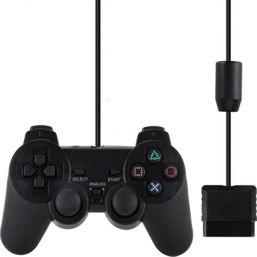 DNR Playstation 2 Analoglu Titreşimli Gamepad Oyun Kolu Özellikli Siyah