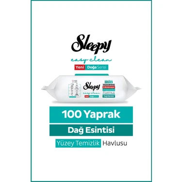 Sleepy Mountain Yüzey Temizlik Havlusu Mendili Dağ Esintisi 100