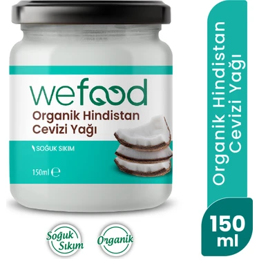 Wefood Organik Hindistan Cevizi Yağı 150 ml (Soğuk