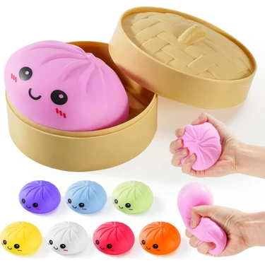 PopŞeker Squishy Dumpling Renkli Squishy - Büyük Boy (10X10