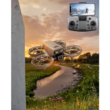 Uravas Store LED Işıklı Mini Drone Kameralı Headless ve App