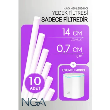NGA Hava Nemlendirici Buhar Makinesi Filtresi 10 Adet (Sadece